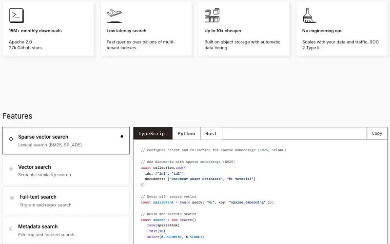 Screenshot of trychroma.com, further down the homepage