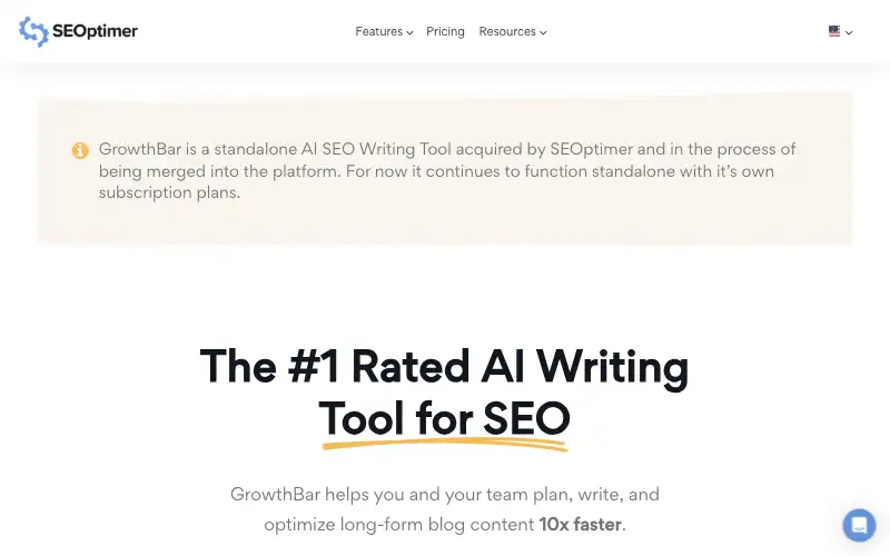 Screenshot of seoptimer.com, further down the homepage