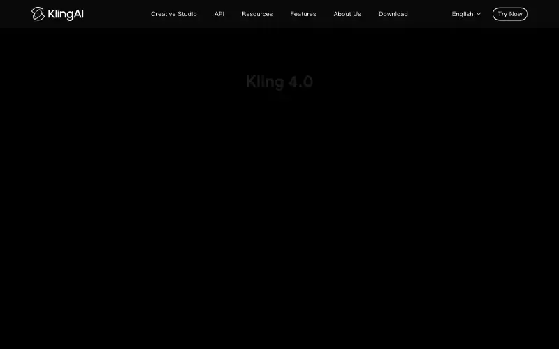 Screenshot of klingai.com, further down the homepage