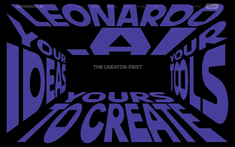 Screenshot of leonardo.ai, further down the homepage