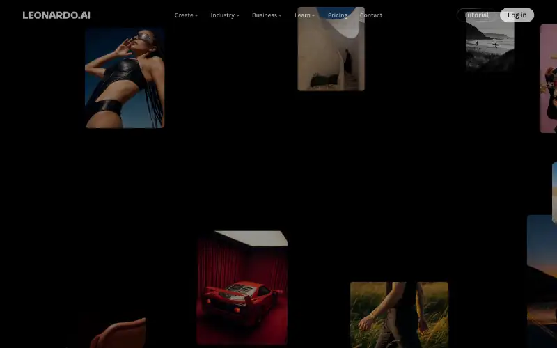 Screenshot of leonardo.ai, further down the homepage