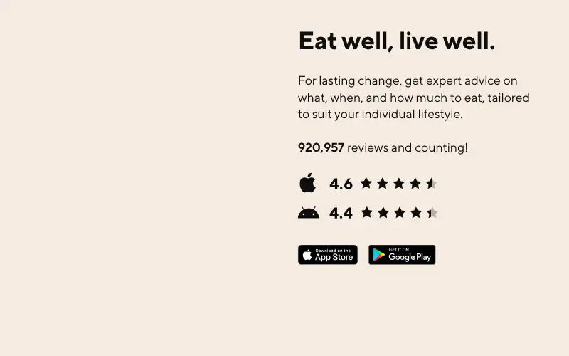 Screenshot of lifesum.com, further down the homepage
