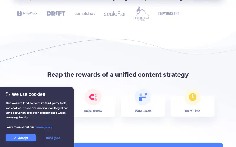 Screenshot of missinglettr.com, further down the homepage
