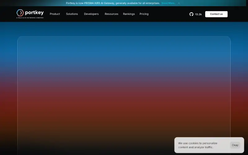 Screenshot of portkey.ai, further down the homepage