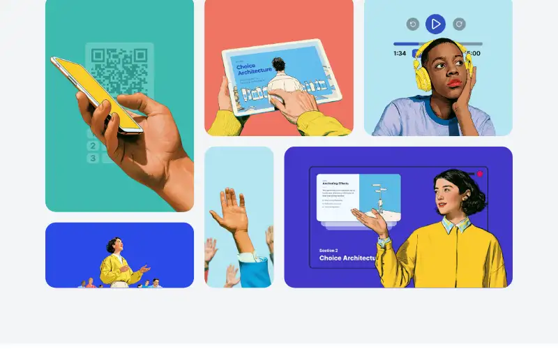 Screenshot of prezi.com, further down the homepage