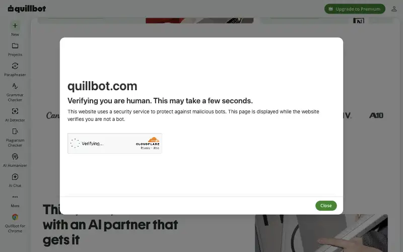 Screenshot of quillbot.com, further down the homepage