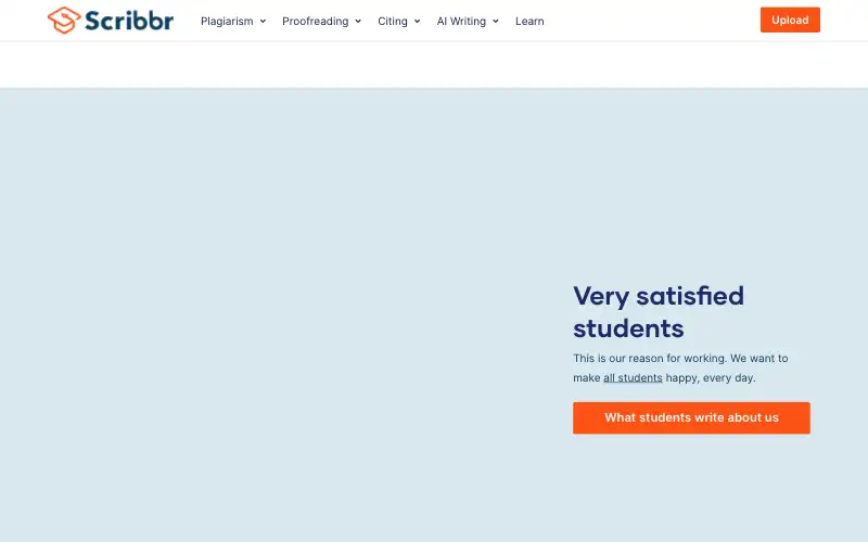 Screenshot of scribbr.com, further down the homepage
