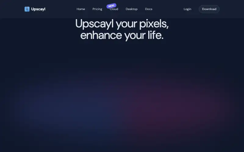 Screenshot of upscayl.org, further down the homepage